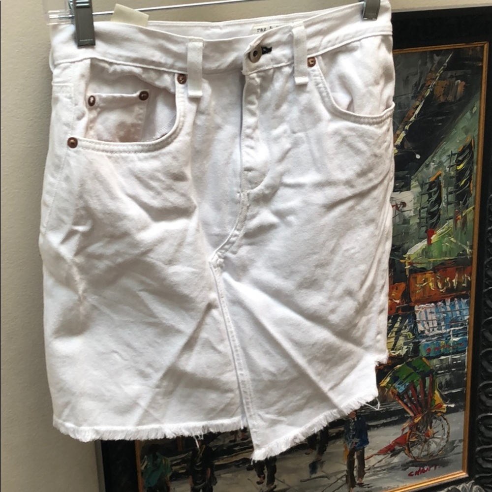 Rag and Bone White Denim Skirt NEVER WORN